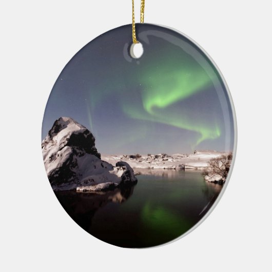 IJsland in de winter Keramisch Ornament (Links)