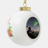 IJsland in de winter Keramische Bal Ornament (Links)