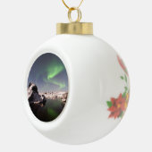IJsland in de winter Keramische Bal Ornament (Rechts)