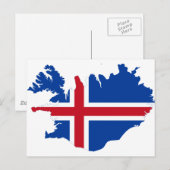 IJsland IS de vlag van Ísland Briefkaart (Voorkant / Achterkant)