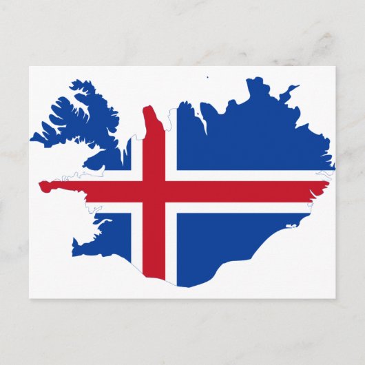 IJsland IS de vlag van Ísland Briefkaart (Voorkant)