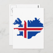 IJsland IS de vlag van Ísland Briefkaart (Voorkant / Achterkant)