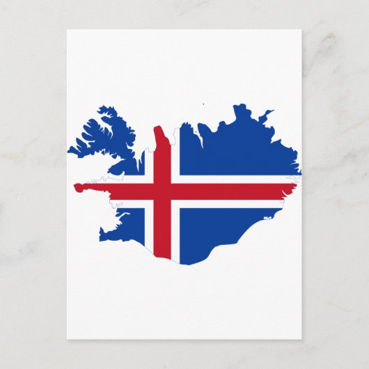 IJsland IS de vlag van Ísland Briefkaart (Voorkant)