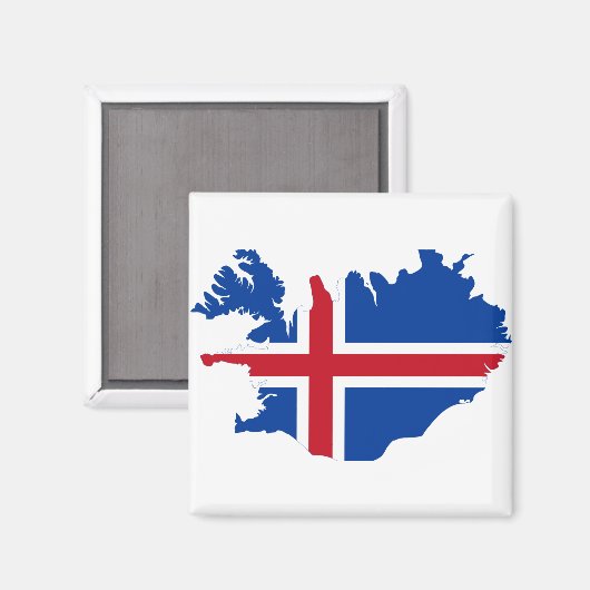 IJsland IS de vlag van Ísland Magneet (Voorkant / Achterkant)
