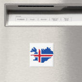 IJsland IS de vlag van Ísland Magneet (Insitu (Vaatwasser))