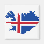 IJsland IS de vlag van Ísland Magneet (Voorkant)