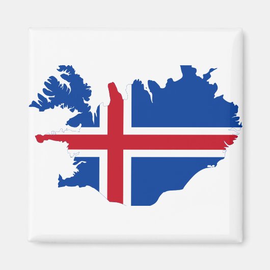 IJsland IS de vlag van Ísland Magneet (Voorkant)