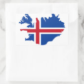 IJsland IS de vlag van Ísland Rechthoekige Sticker (Tas)