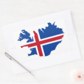 IJsland IS de vlag van Ísland Rechthoekige Sticker (Envelop)
