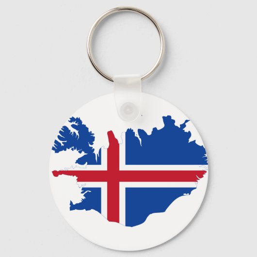 IJsland IS de vlag van Ísland Sleutelhanger (Voorkant)