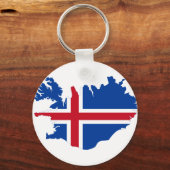 IJsland IS de vlag van Ísland Sleutelhanger (Voorkant)