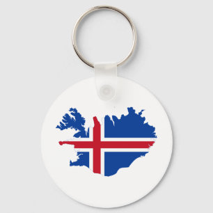 IJsland IS de vlag van Ísland Sleutelhanger