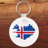 IJsland IS de vlag van Ísland Sleutelhanger (Voorkant)