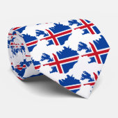 IJsland IS de vlag van Ísland Stropdas (Opgerold)