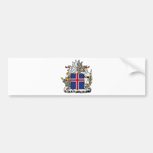IJsland is IJslandse wapenstilstand Bumpersticker (Voorkant)