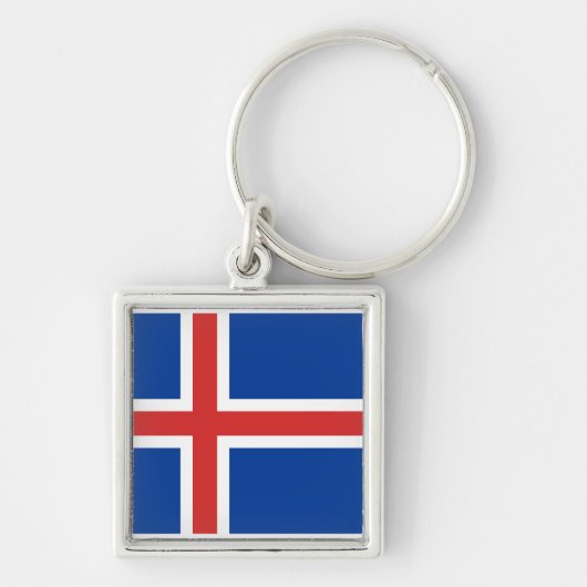 IJsland IS Ísland Flag Sleutelhanger (Voorkant)