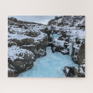 IJsland Jigzaag Puzzle - Barnafoss waterval Legpuzzel