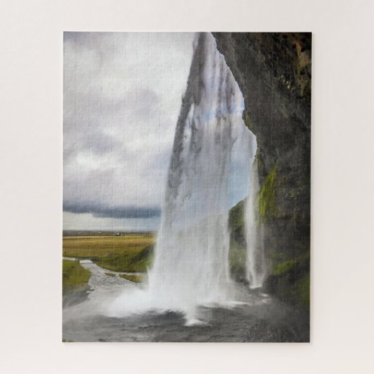 IJsland Jigzaag Puzzle - Seljalandsfoss-herfsten Legpuzzel (Verticaal)