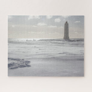 IJsland Jigzaag Puzzle - vuurtoren van Malariff Wi Legpuzzel