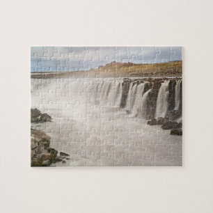 IJsland, Jokulsargljufur Nationaal Park. Zicht op Legpuzzel