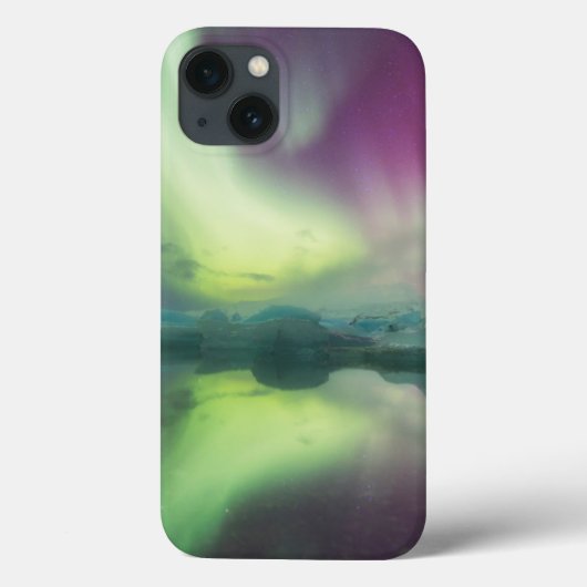 IJsland, Jokulsarlon. Aurora Lights Reflecteren Case-Mate iPhone Case (Achterkant)