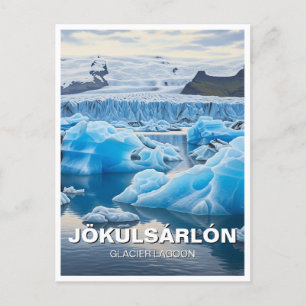 IJsland Jökulsárlón Glacier Lagoon Reizen Briefkaart