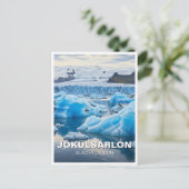 IJsland Jökulsárlón Glacier Lagoon Reizen Briefkaart (Staand voorkant)