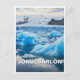 IJsland Jökulsárlón Glacier Lagoon Reizen Briefkaart