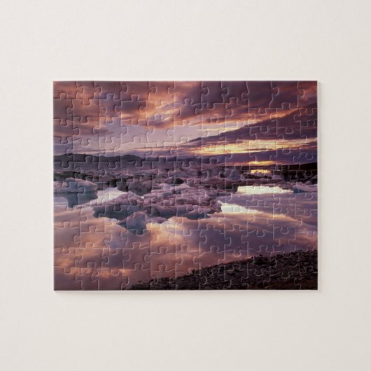 IJsland, Jokulsarlon Lagoon, landschap Legpuzzel (Horizontaal)