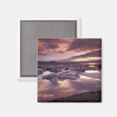 IJsland, Jokulsarlon Lagoon, landschap Magneet (Voorkant / Achterkant)