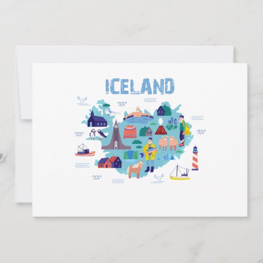 IJsland kaart (Voorkant)