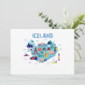IJsland kaart (Staand voorkant)