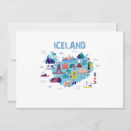 IJsland kaart (Voorkant)