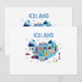 IJsland kaart (Voorkant / Achterkant)