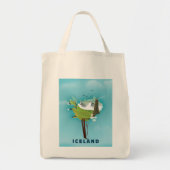 IJsland Kaart Afbeelding reisposter. Tote Bag (Voorkant)