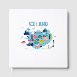IJsland kaart Gastenboek