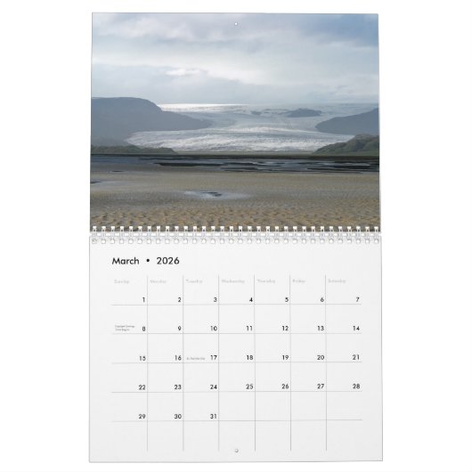 IJsland Kalender (Mar 2026)