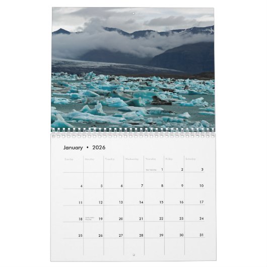 IJsland Kalender (Jan 2026)