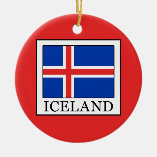IJsland Keramisch Ornament (Voorkant)