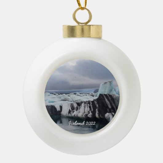 IJsland - Keramische Bal Ornament (Voorkant)