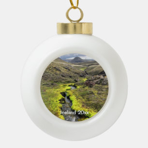 IJsland - Keramische Balornament Bal Ornament