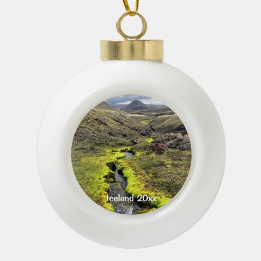 IJsland - Keramische Balornament Bal Ornament (Voorkant)