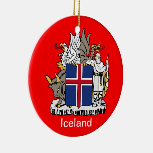 IJSLAND* Keramische kerstversiering Keramisch Ornament (Rechts)