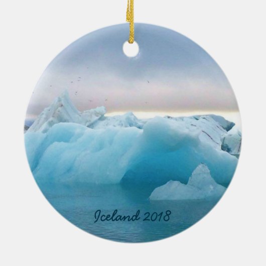 IJsland - kerstversiering Keramisch Ornament (Achterkant)