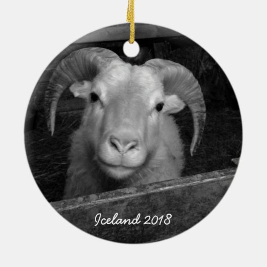 IJsland - kerstversiering Keramisch Ornament (Achterkant)