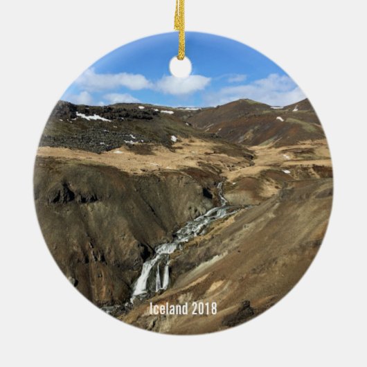 IJsland kerstversiering Keramisch Ornament (Achterkant)