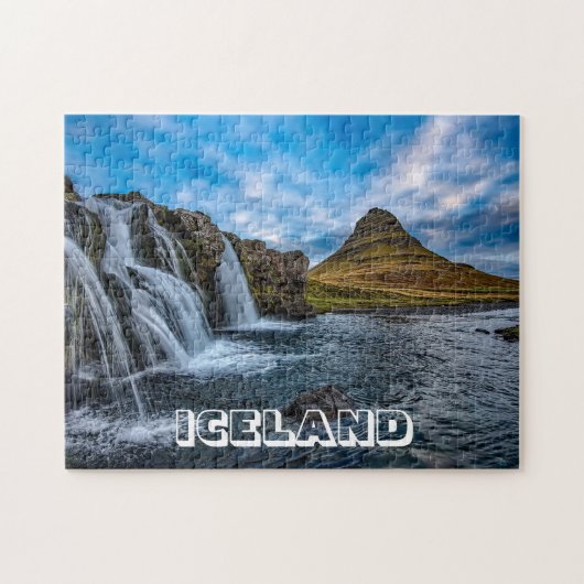 IJsland | Kirkjufall Mountain met watervallen Legpuzzel (Horizontaal)