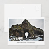 IJsland, land van ijs en vuur, laveengesteente, zw Briefkaart (Voorkant / Achterkant)