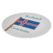 IJsland Land Vlag Thunder_Cove Snijplank (Hoek)