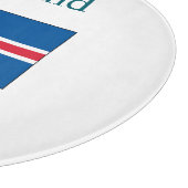 IJsland Land Vlag Thunder_Cove Snijplank (Hoek)